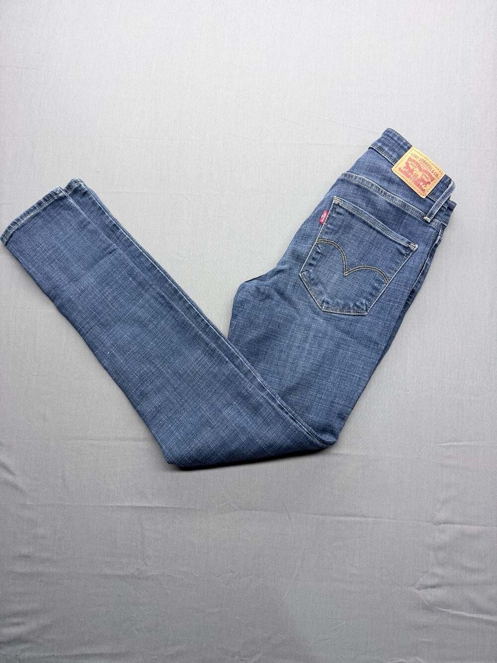 Levi's 721 High Rise Skinny Jeans Size 26 Blue Stretch Denim